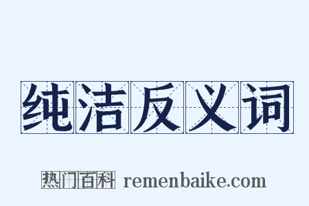 纯洁反义词是什么意思的图片